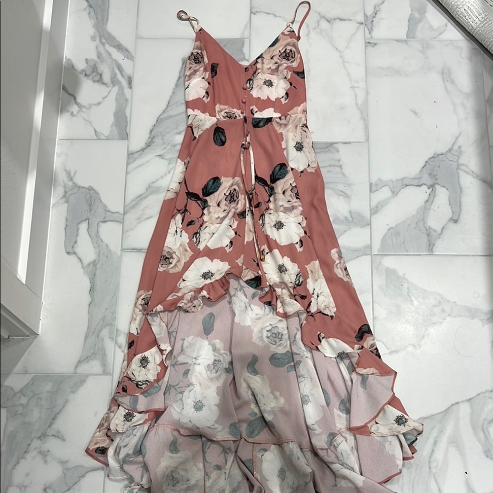 Floral Pink Maxi Dress